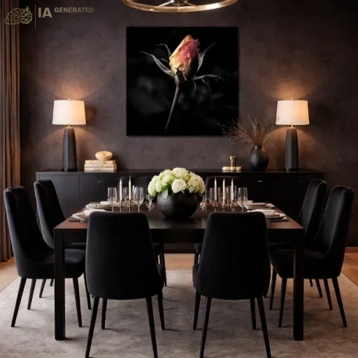 Rose in Shadow - Rose in Shadow photographic artwork placed on the wall of a living room or bedroom