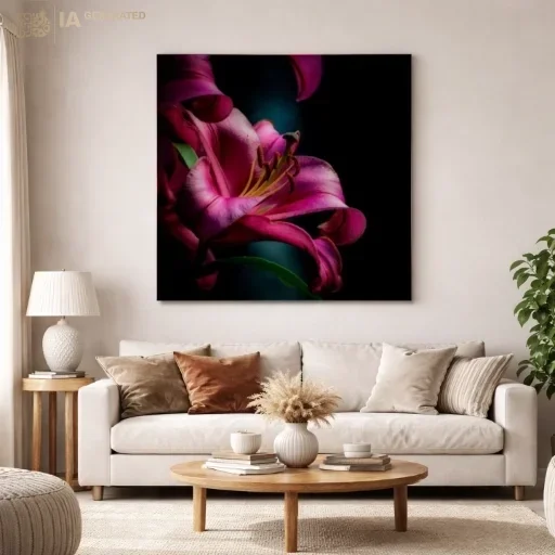 Scarlet Whisper - Scarlet Whisper photographic artwork installed on an elegant interior wall