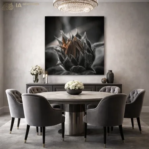 Thorned Sentinel - Close-up of raw textures and the tension of a still-closed flower bud, Breath Of Time series